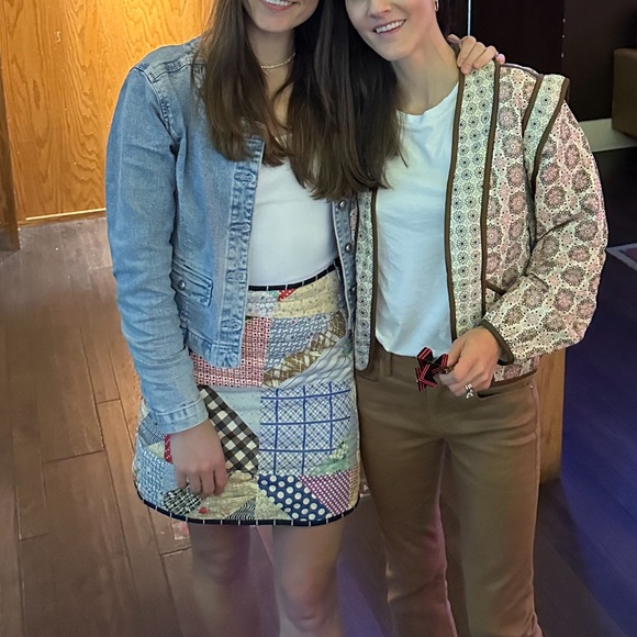 HUNTER BELL Women's Patchwork Ruby Skirt size 2 - Picture 2 of 3